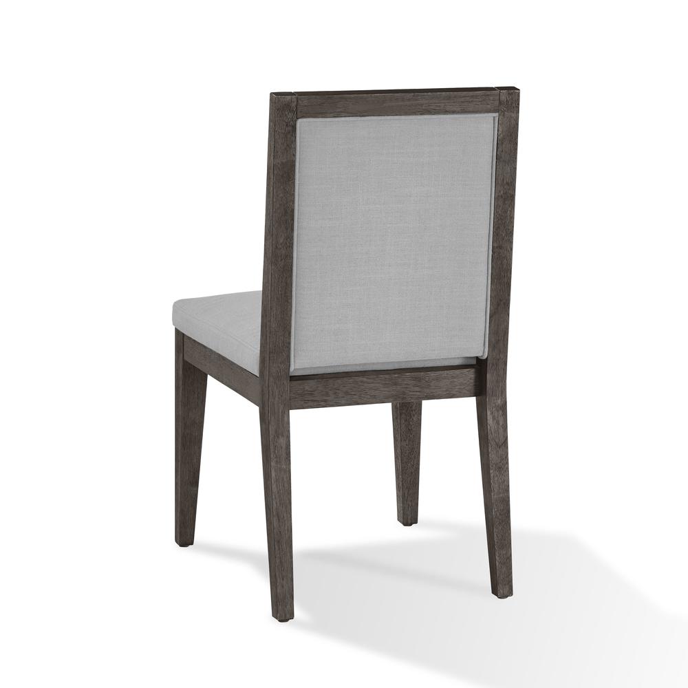 Modesto Wood Frame Upholstered Side Chair in Koala Linen and French Roast. Picture 6