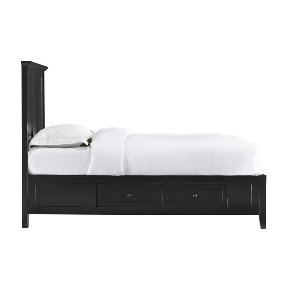 Paragon Four Drawer Wood Storage Bed in Black. Picture 7