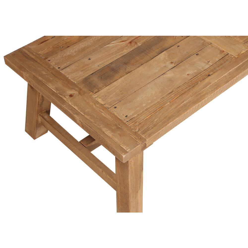 Harby Reclaimed Wood Rectangular Coffee Table in Rustic Tawny. Picture 5