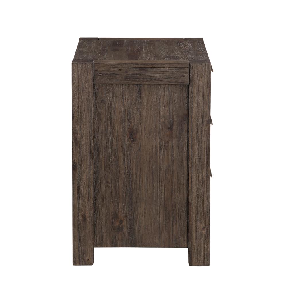 Savanna Three Drawer Solid Wood Nightstand in Coffee Bean. Picture 6