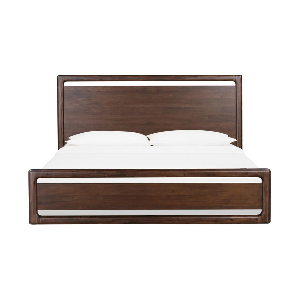 Sol Acacia Wood Platform Bed in Brown Spice. Picture 3