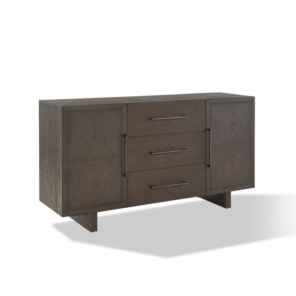 Oakland Three-Drawer Sideboard in Brunette. Picture 6