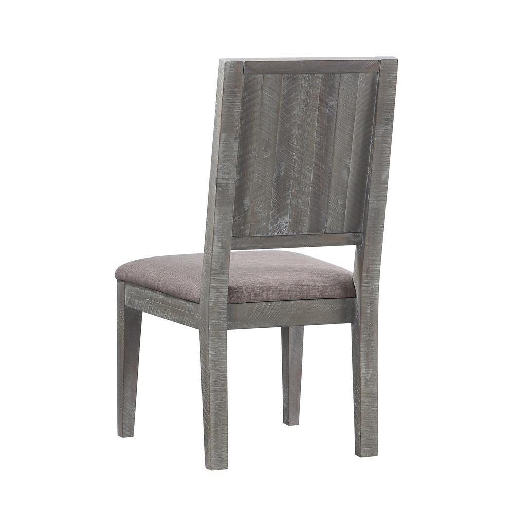 Herringbone Solid Wood Upholstered Dining Chair in Rustic Latte. Picture 5