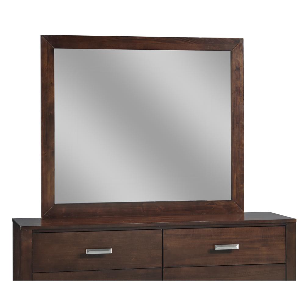 Riva Mirror in Chocolate Brown. Picture 4
