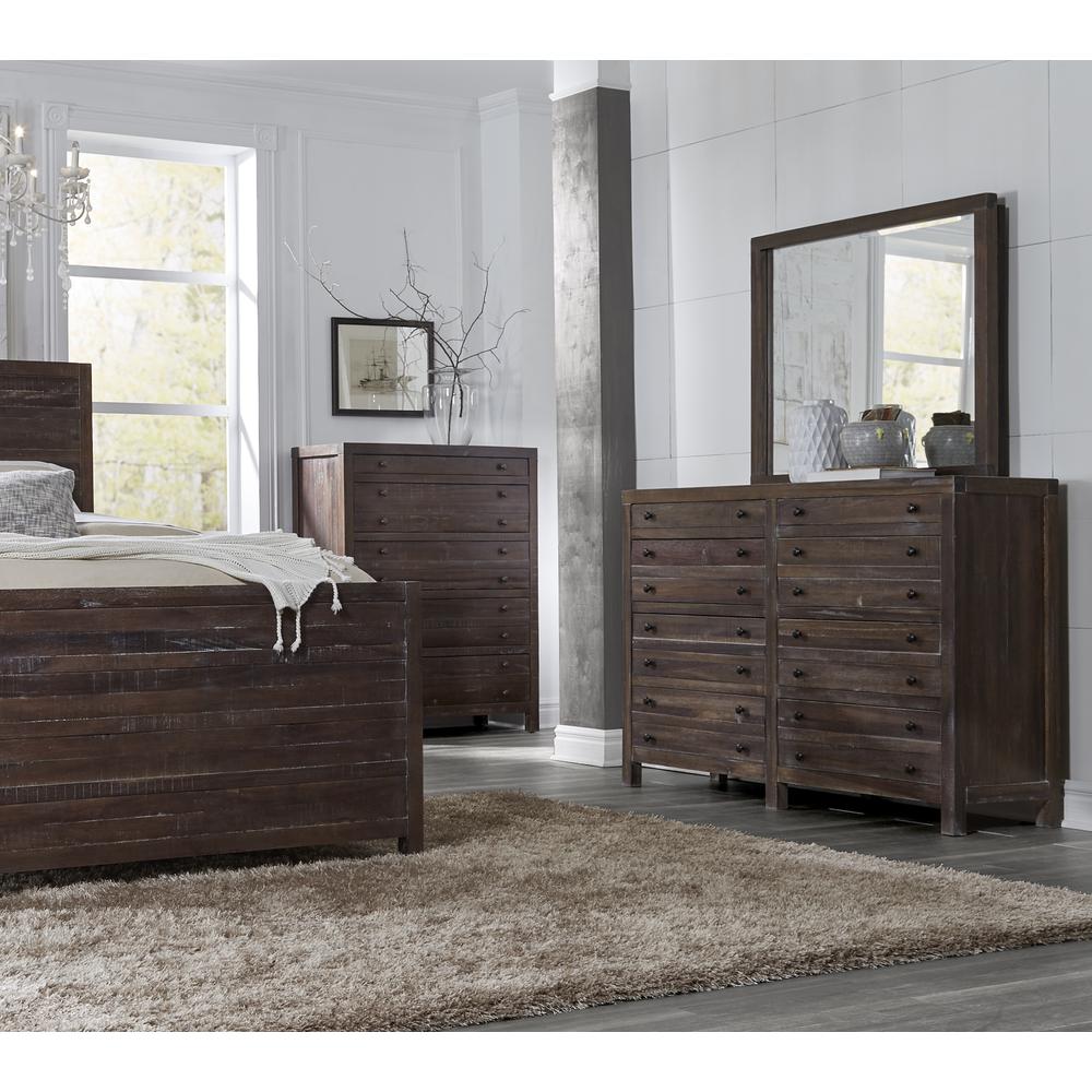 Townsend Eight Drawer Solid Wood Dresser in Java (2024). Picture 2