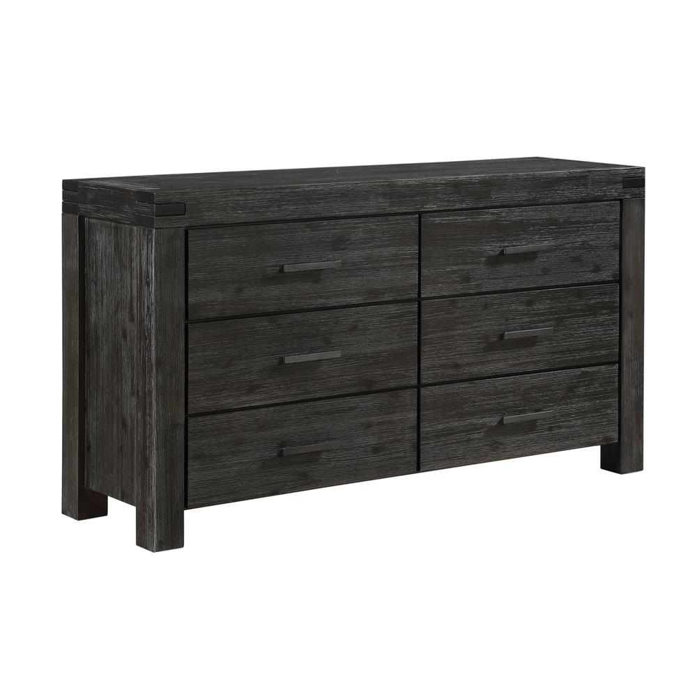Meadow Six Drawer Solid Wood Dresser in Graphite (2024). Picture 4