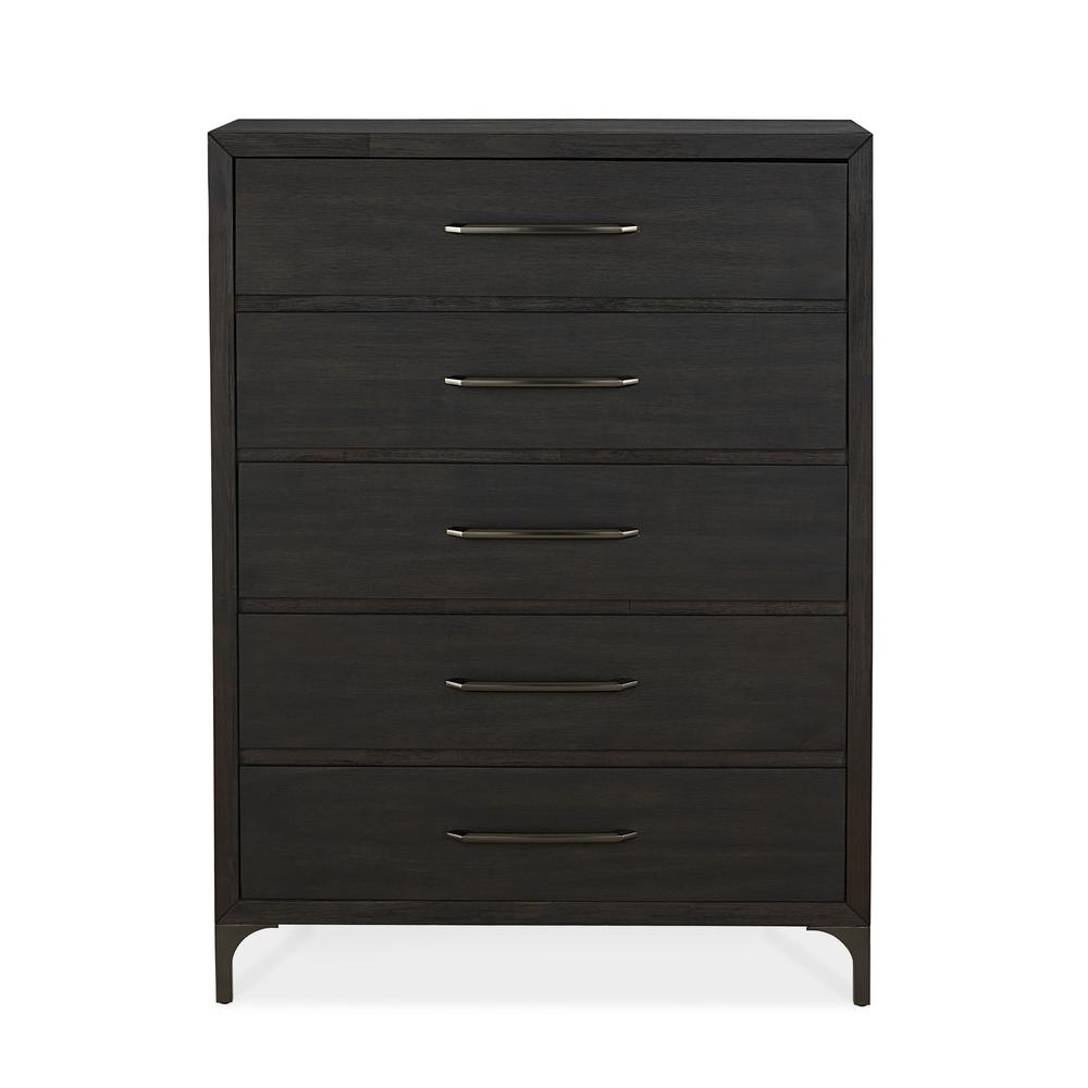 Lucerne Five-Drawer Metal Leg Chest in Vintage Coffee (2024). Picture 3