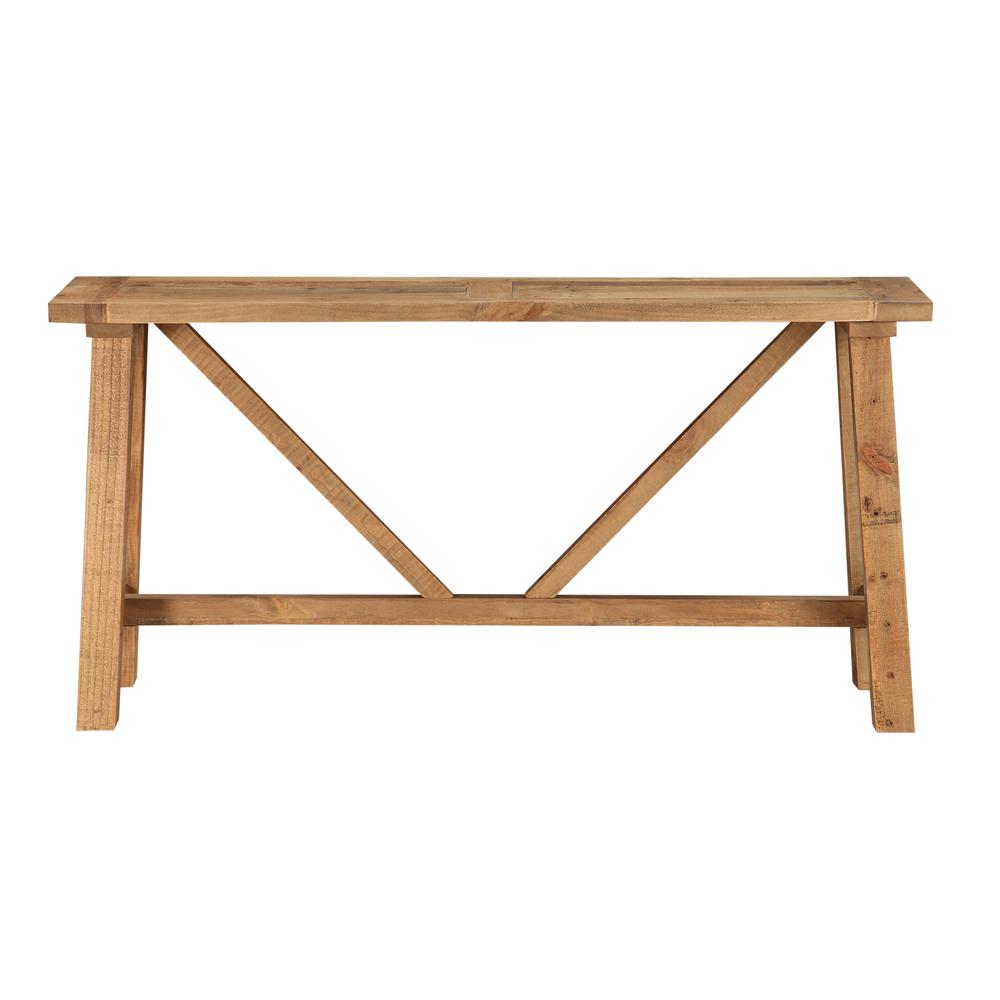 Harby Reclaimed Wood Console Table in Rustic Tawny. Picture 4
