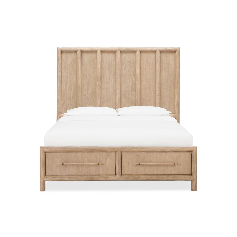 Dorsey Wooden Two Drawer Storage Bed in Granola. Picture 5
