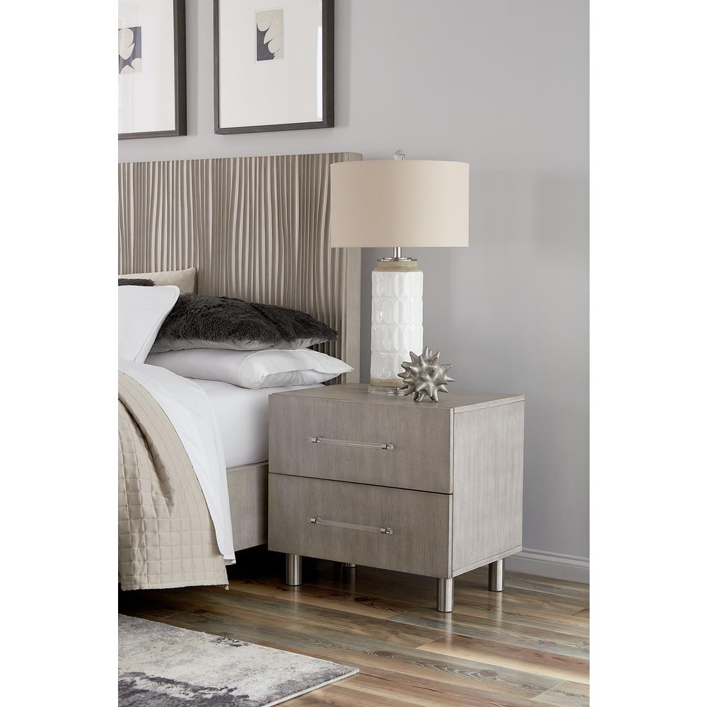 Argento Nightstand in Misty Grey. Picture 1