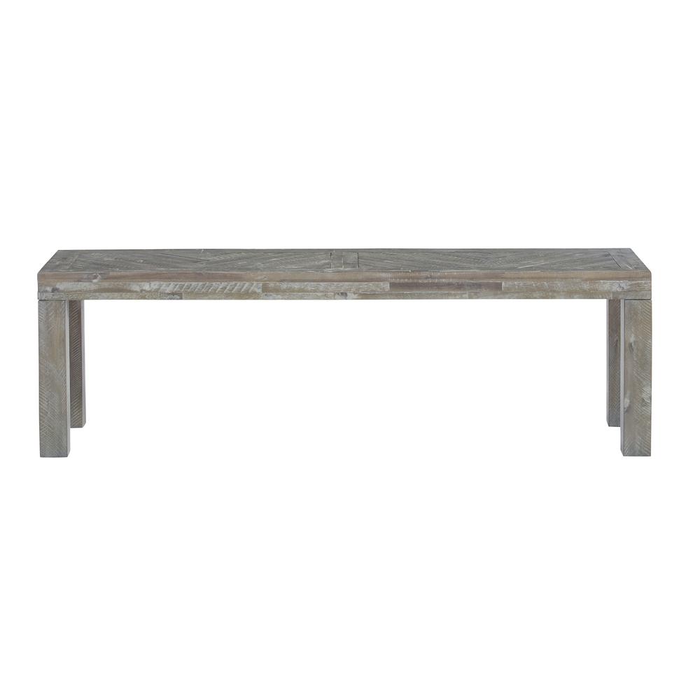 Herringbone Solid Wood Dining Bench in Rustic Latte. Picture 4
