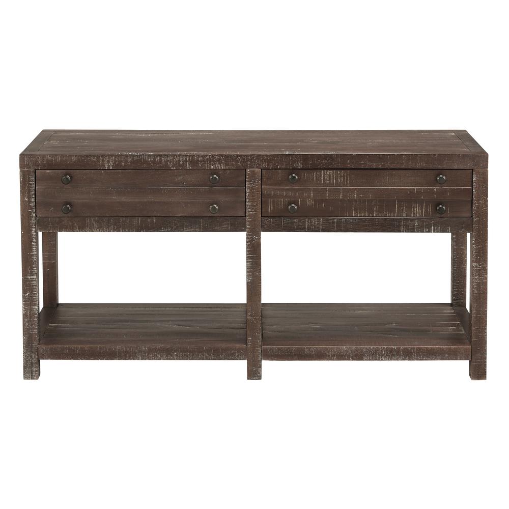 Townsend Solid Wood Console Table in Java. Picture 5