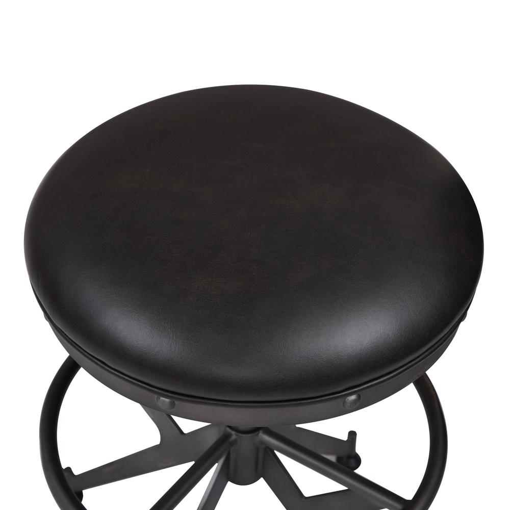 Medici Desk Stool in Charcoal Brown. Picture 5
