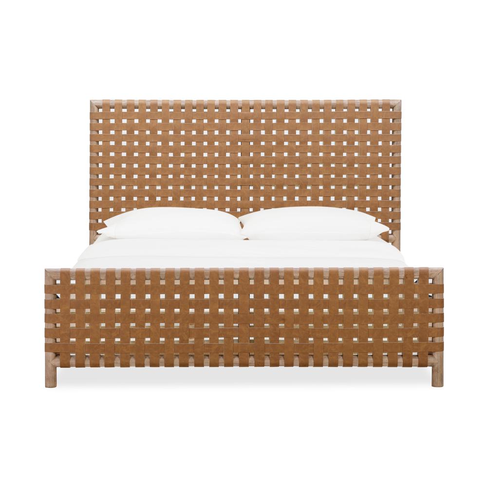 Dorsey Woven Panel Bed in Granola and Ginger. Picture 4