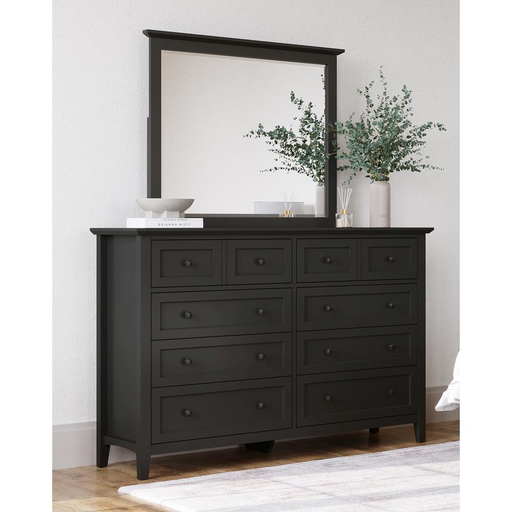 Grace Eight Drawer Dresser in Raven Black (2024). Picture 12