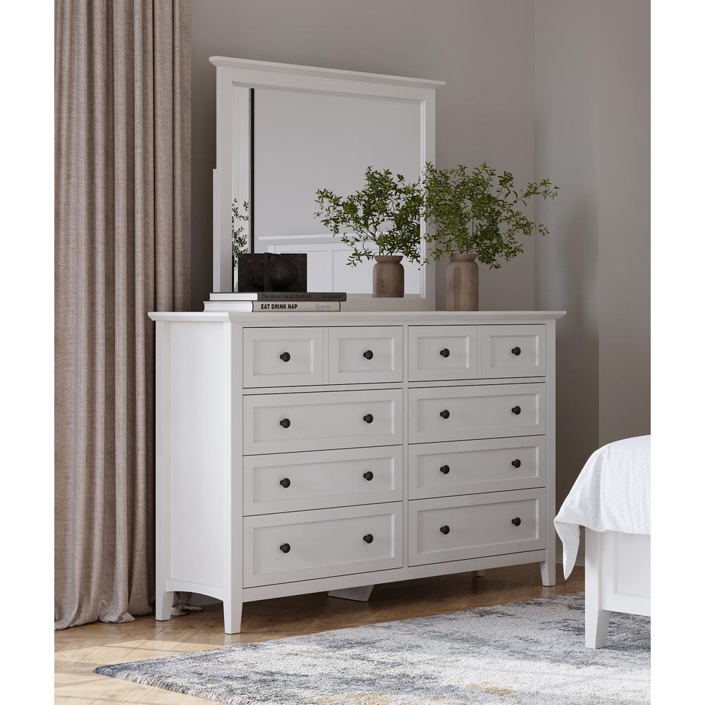 Grace Eight Drawer Dresser in Snowfall White (2024). Picture 7