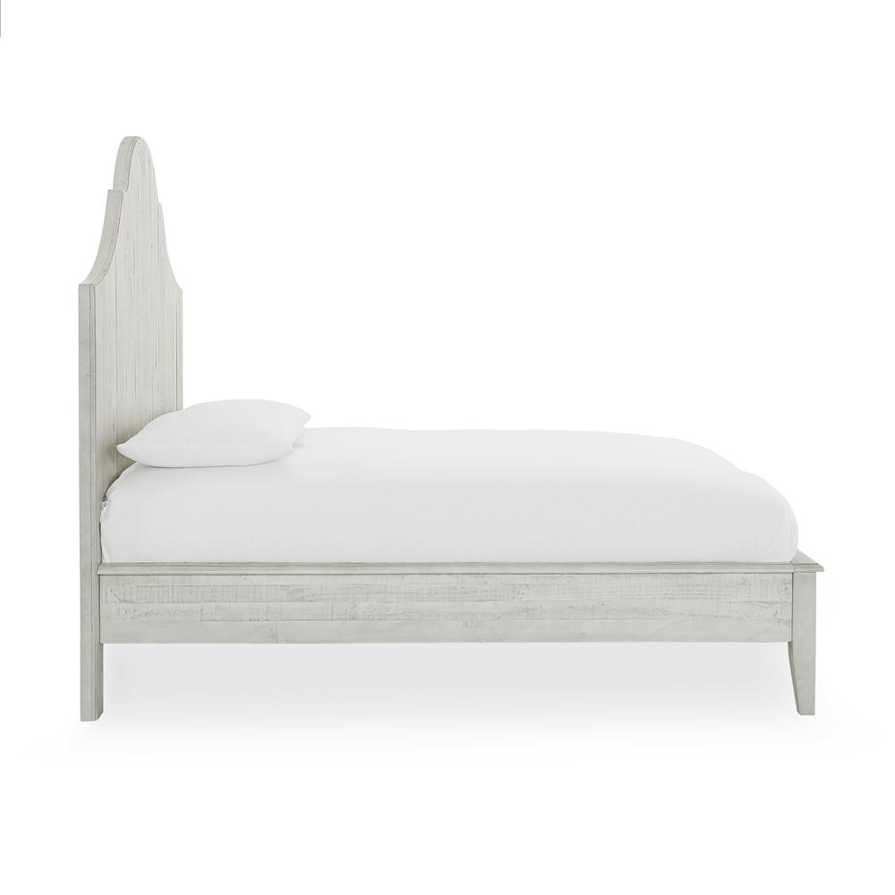 Ella Solid Wood Scroll Bed in White Wash. Picture 4