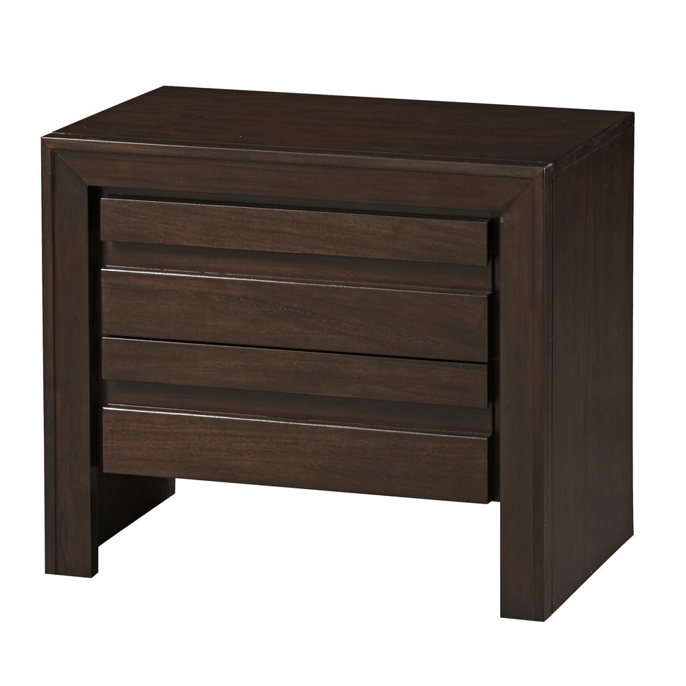 Element Charging Station Nightstand in Chocolate Brown. Picture 7