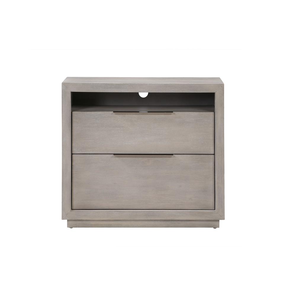 Oxford Two-Drawer Nightstand in Mineral. Picture 6