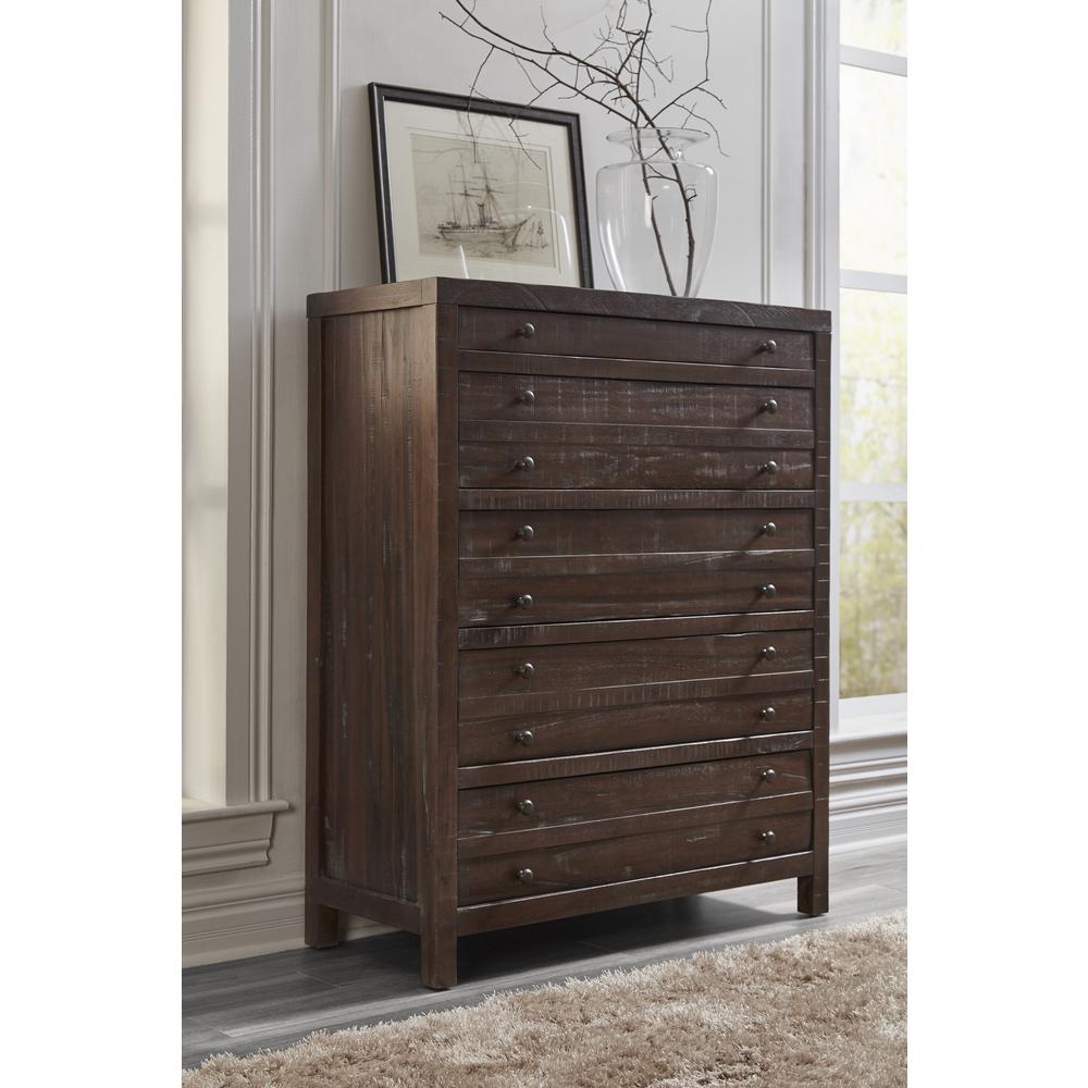 Townsend Five Drawer Solid Wood Chest in Java (2024). Picture 1