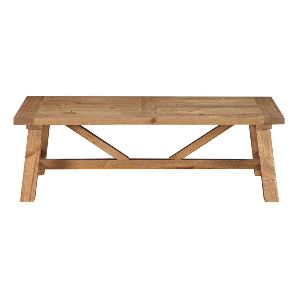 Harby Reclaimed Wood Rectangular Coffee Table in Rustic Tawny. Picture 4