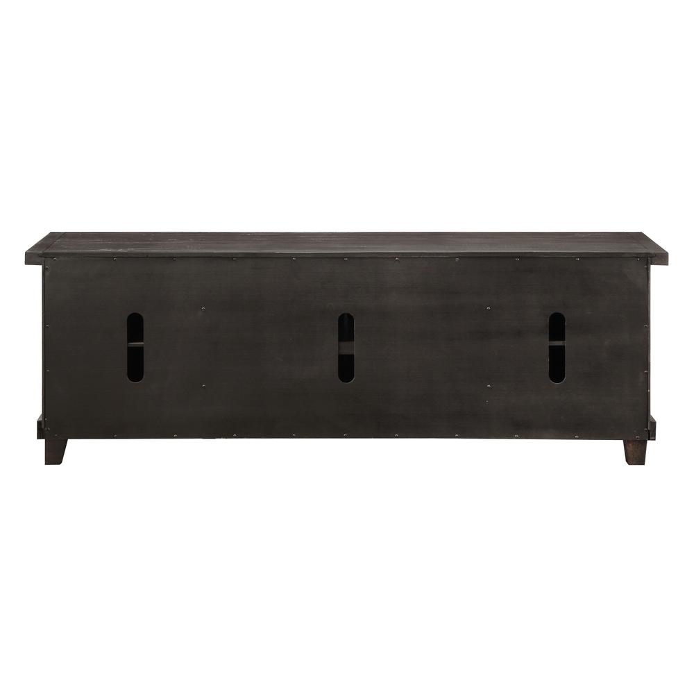Yosemite Solid Wood Four Door Media Console in Cafe. Picture 6