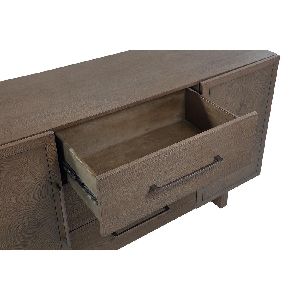 Oakland Three-Drawer Sideboard in Brunette. Picture 5