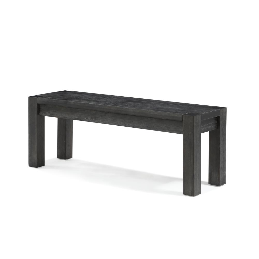Meadow Solid Wood Bench in Graphite. Picture 2