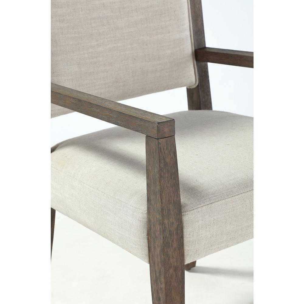 Oakland Upholstered Arm Chair in Brunette. Picture 8