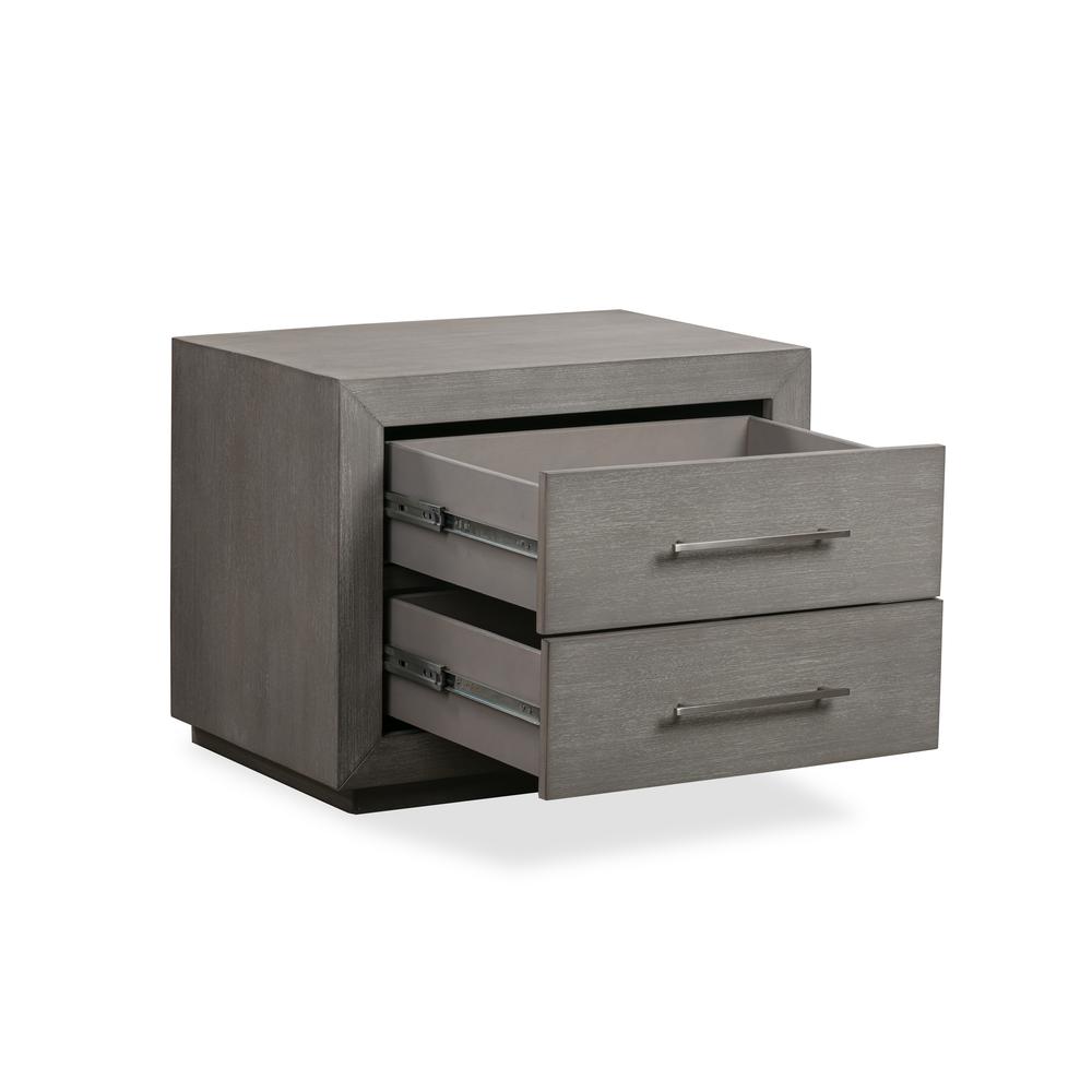 Melbourne Two Drawer Nightstand with USB in Mineral. Picture 8