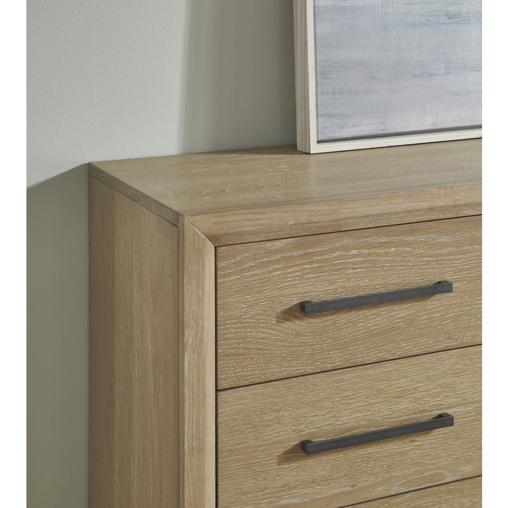 Franklin Three Drawer Two Door White Oak Sideboard in Au Natural. Picture 2