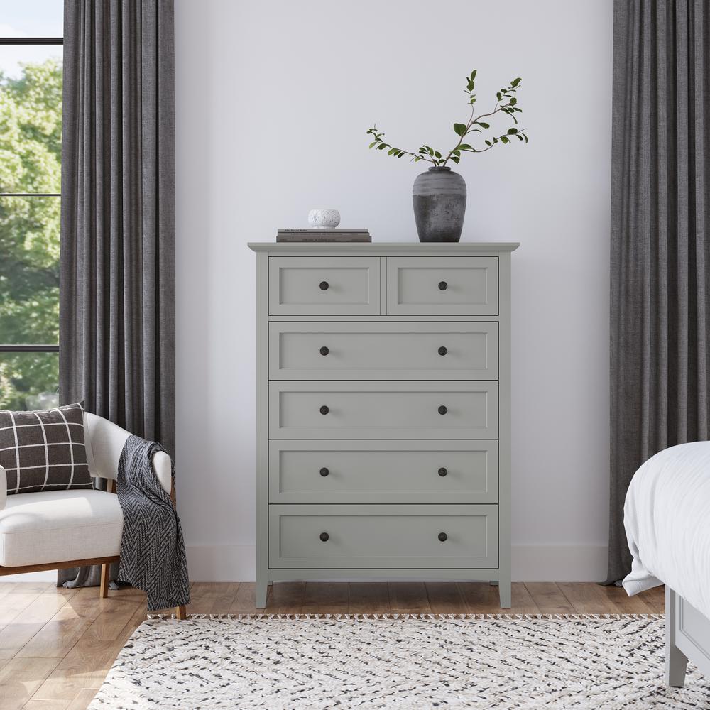 Grace Five Drawer Chest in Elephant Gray (2024). Picture 1