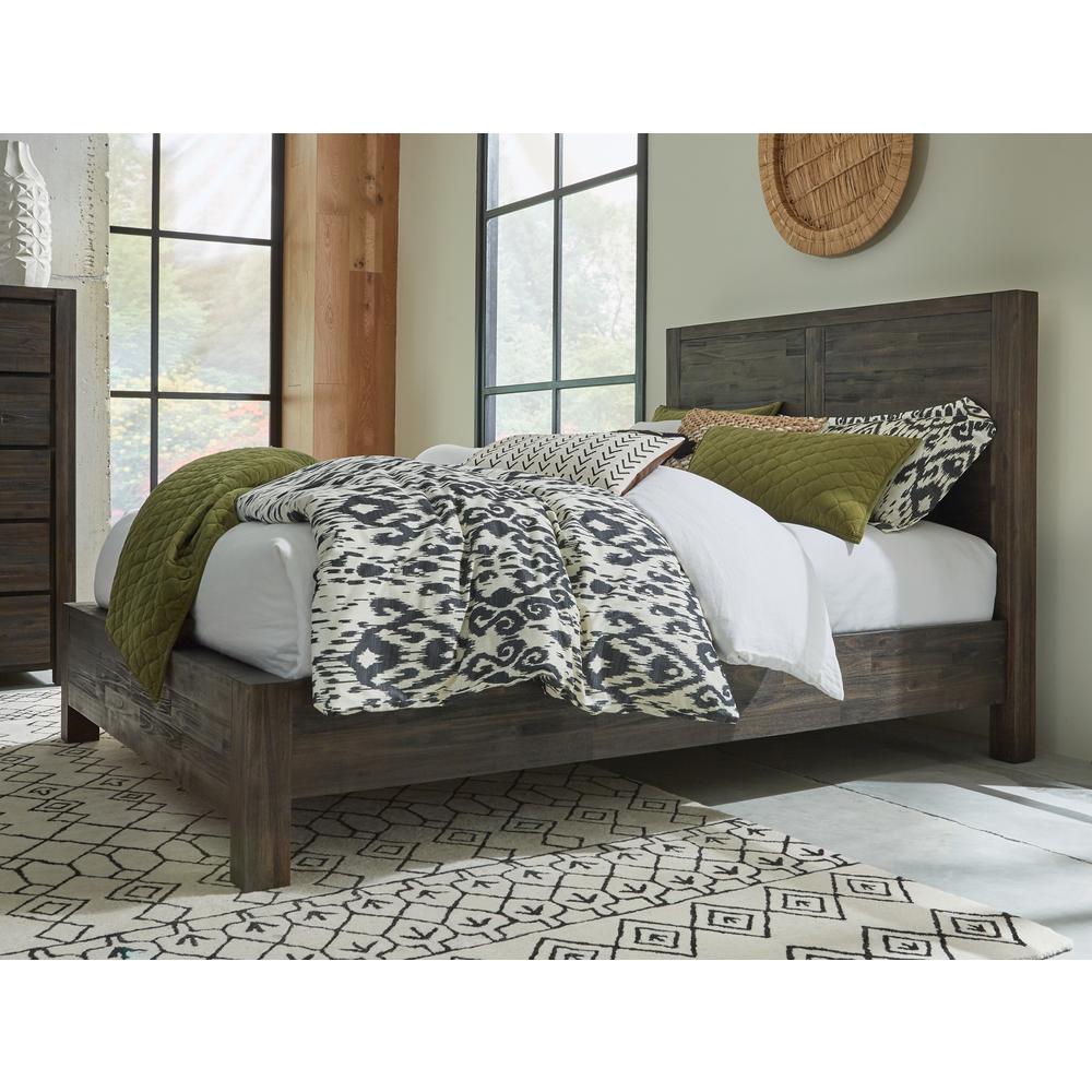 Savanna Solid Wood Platform Bed in Coffee Bean. Picture 1