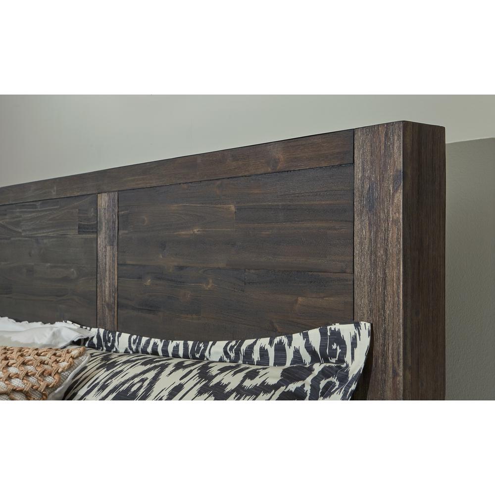 Savanna Solid Wood Platform Bed in Coffee Bean. Picture 2