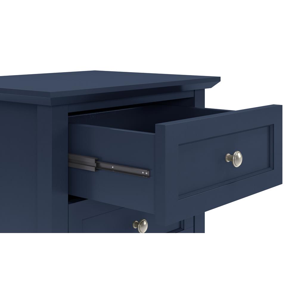 Grace Three Drawer Nightstand in Blueberry. Picture 5