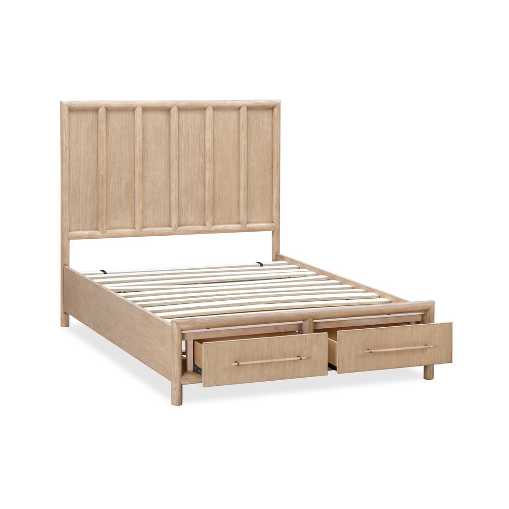 Dorsey Wooden Two Drawer Storage Bed in Granola. Picture 8