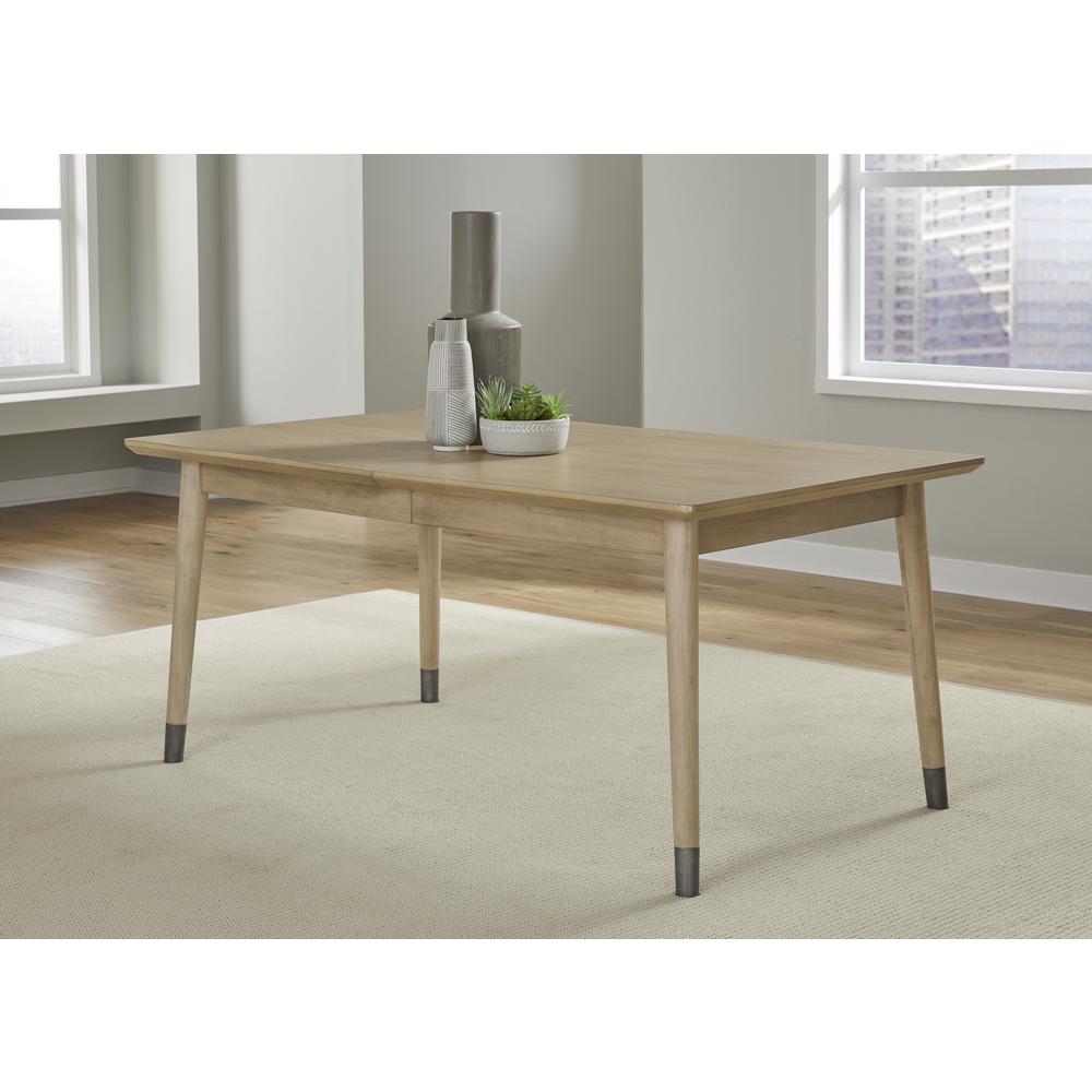 Franklin Extendable White Oak Dining Table in Au Natural. Picture 1