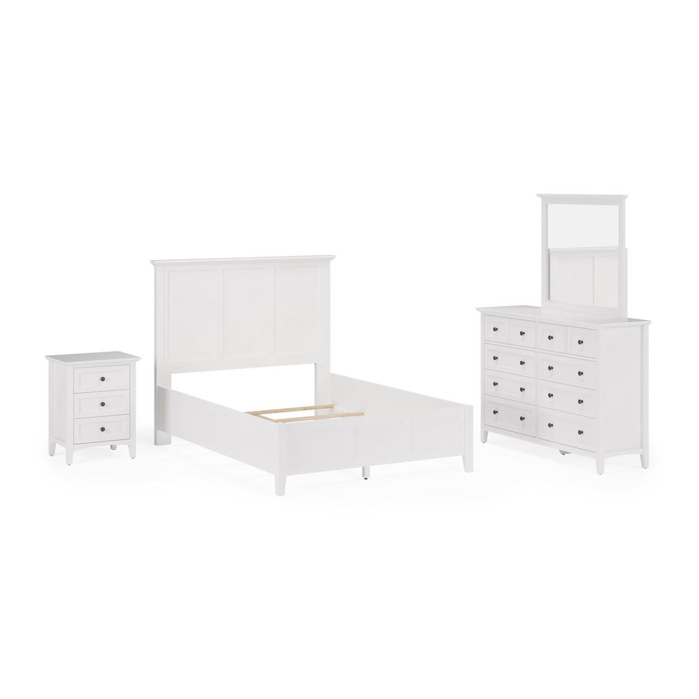 Grace Three Drawer Nightstand in Snowfall White. Picture 8