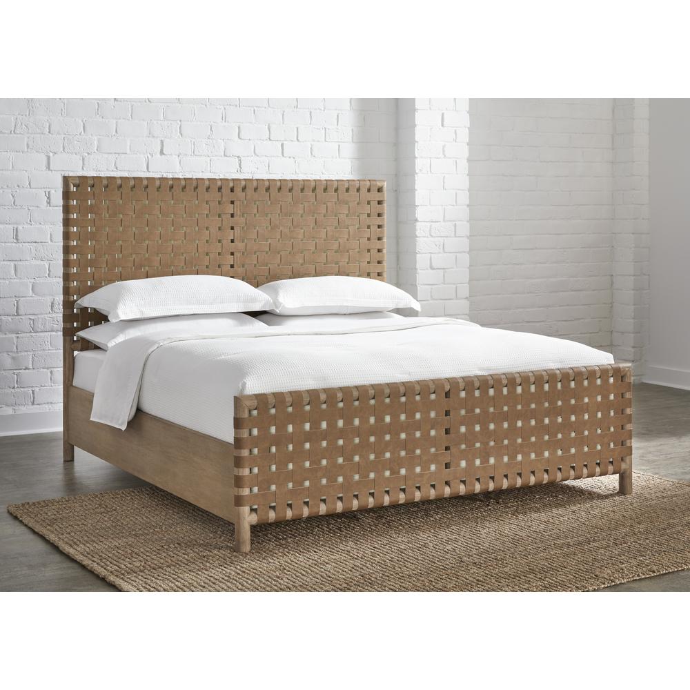 Dorsey Woven Panel Bed in Granola and Ginger. Picture 1