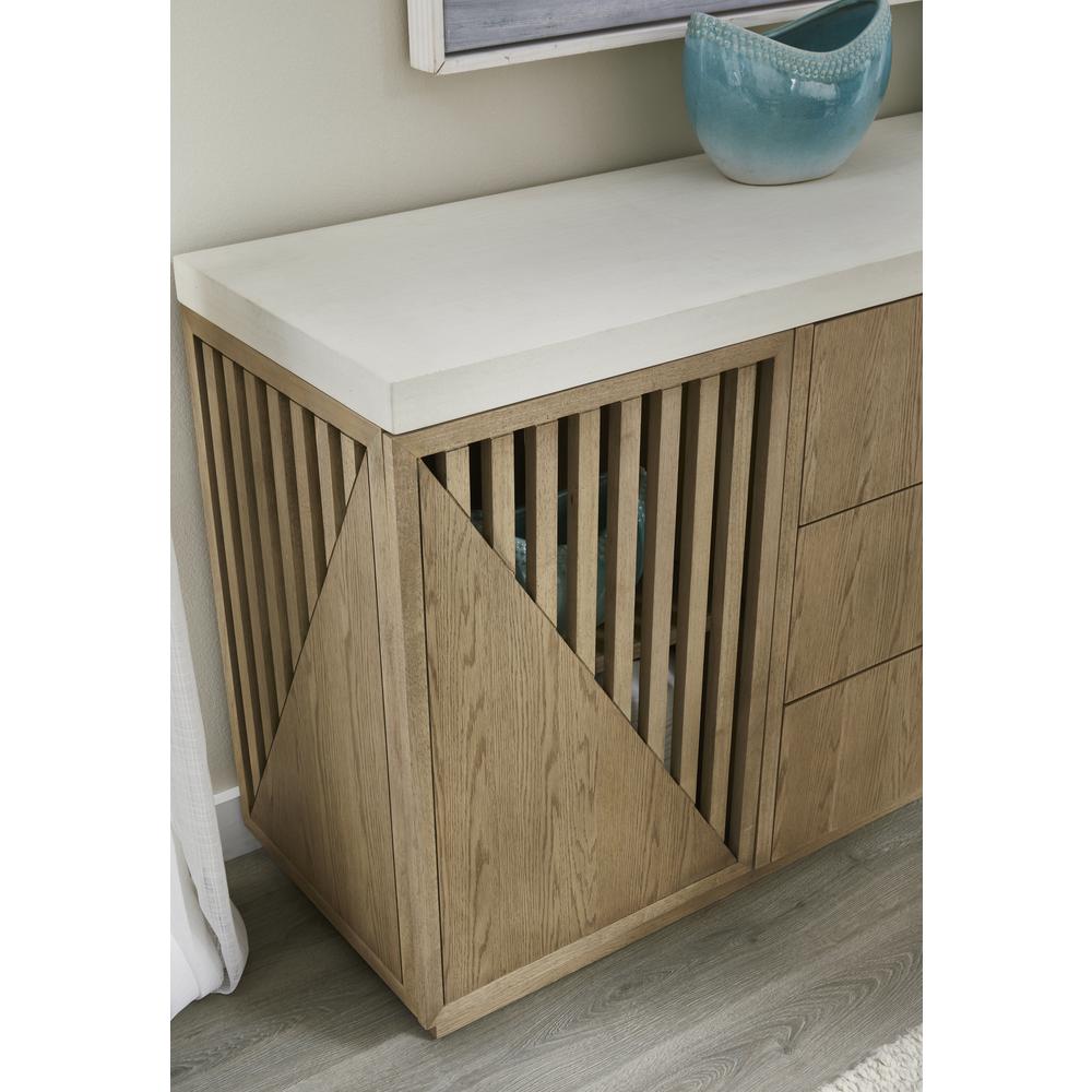 Sumner Three Drawer Two Door Sideboard in Natural. Picture 2