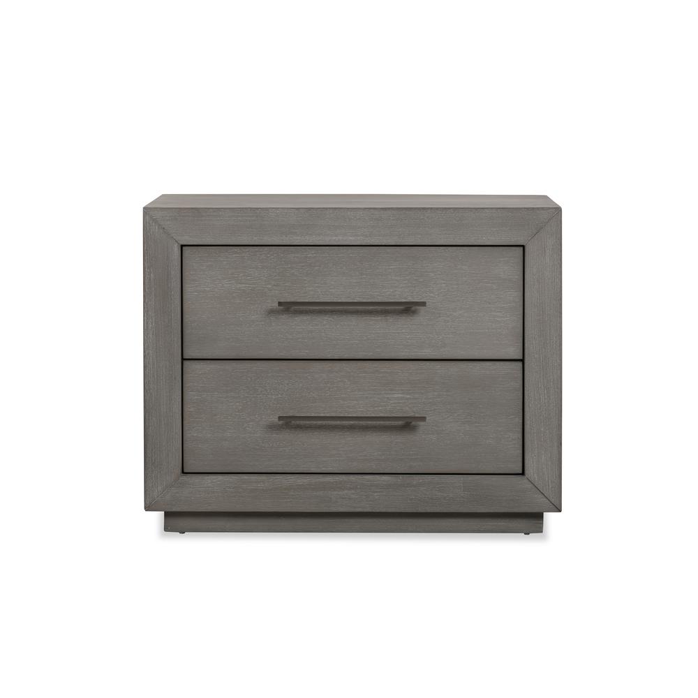 Melbourne Two Drawer Nightstand with USB in Mineral. Picture 3