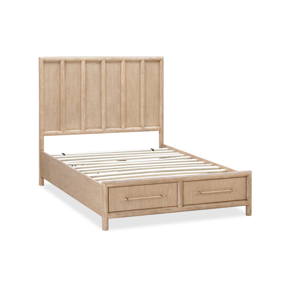 Dorsey Wooden Two Drawer Storage Bed in Granola. Picture 4