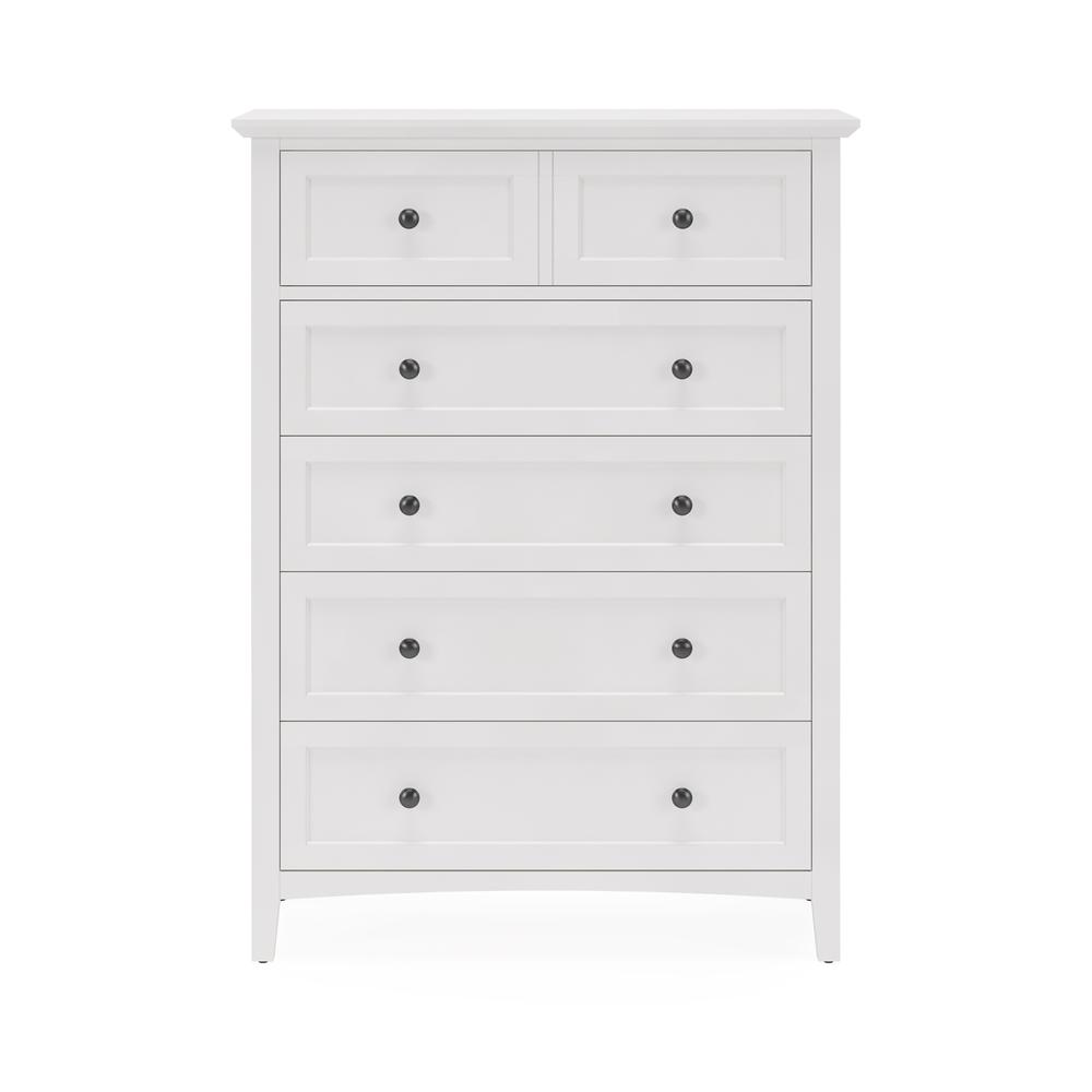 Grace Five Drawer Chest in Snowfall White (2024). Picture 6
