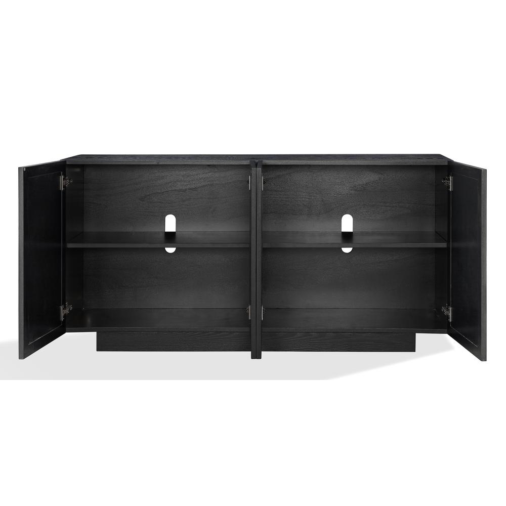 Doheny Wood and Metal  Two Door Sideboard in Black and Brass. Picture 3