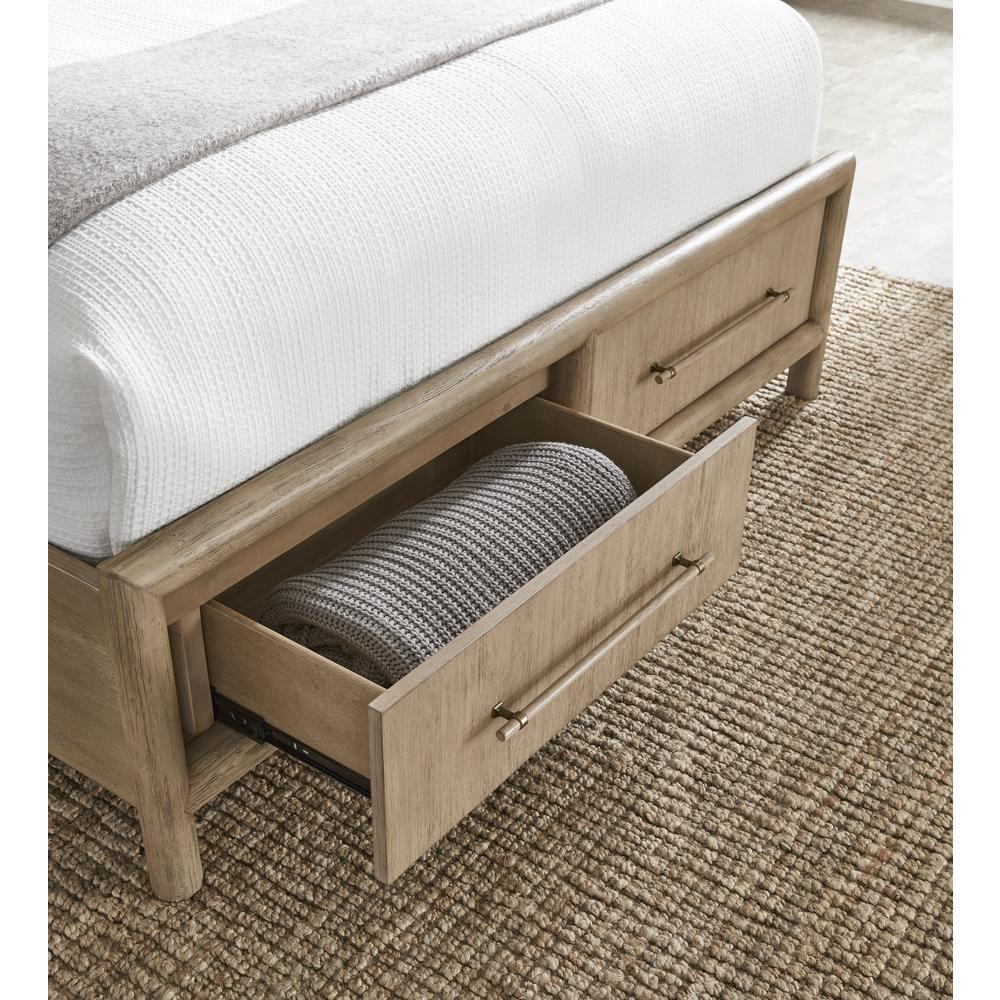 Dorsey Wooden Two Drawer Storage Bed in Granola. Picture 3