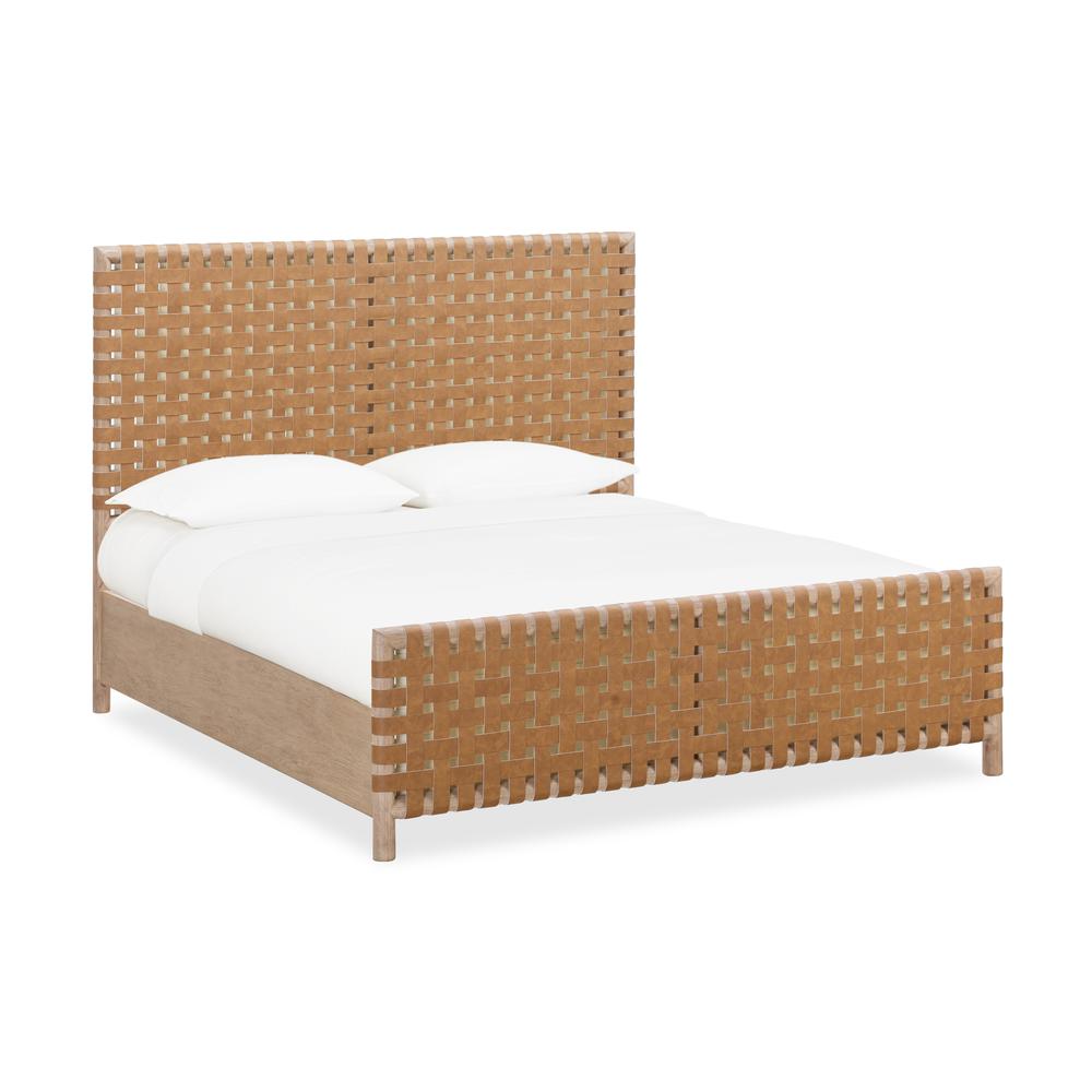 Dorsey Woven Panel Bed in Granola and Ginger. Picture 3