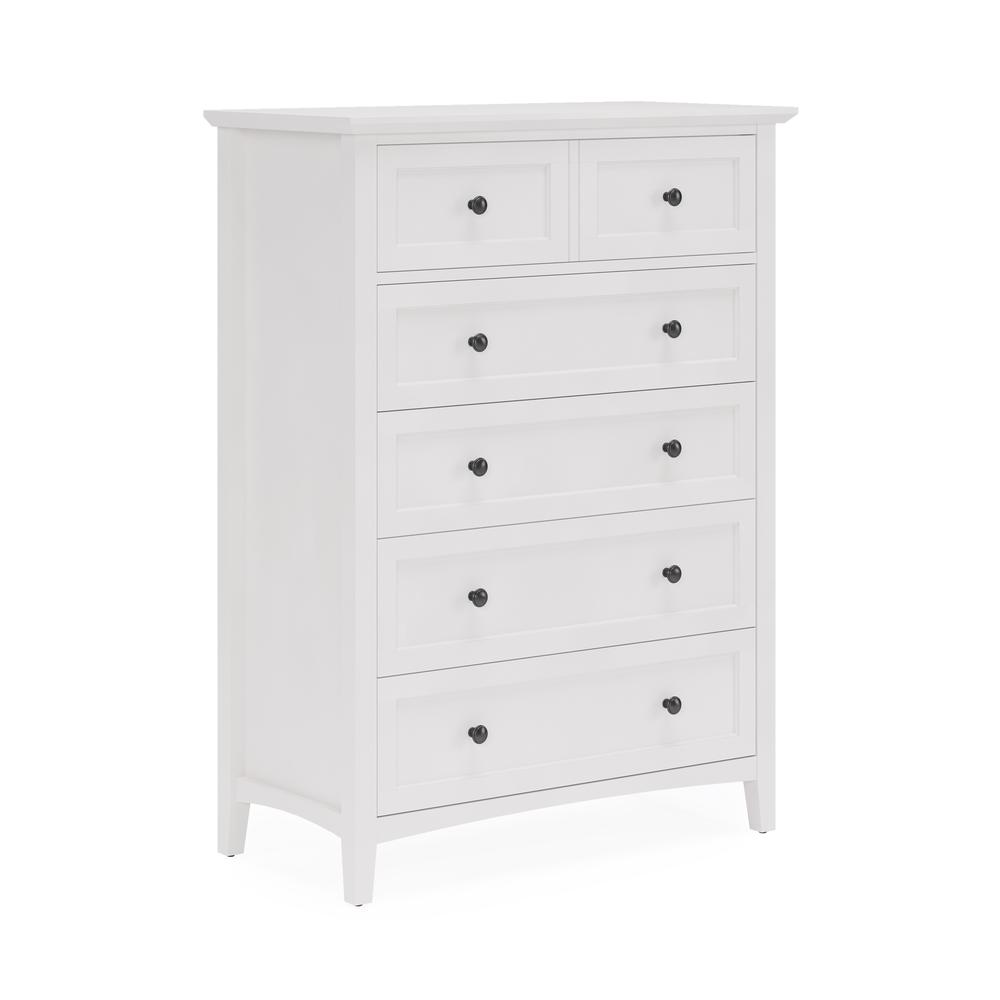 Grace Five Drawer Chest in Snowfall White (2024). Picture 3