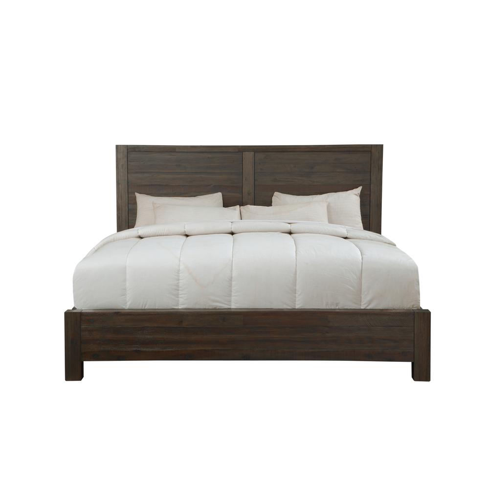 Savanna Solid Wood Platform Bed in Coffee Bean. Picture 5