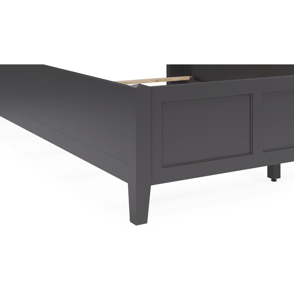 Grace Three Panel Bed in Raven Black. Picture 8