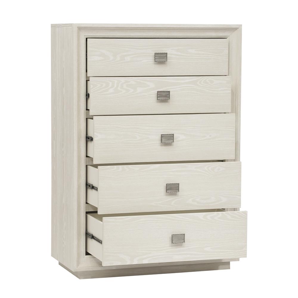 Maxime Five Drawer Chest in Ash. Picture 5